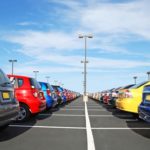 Cars in a parking lot